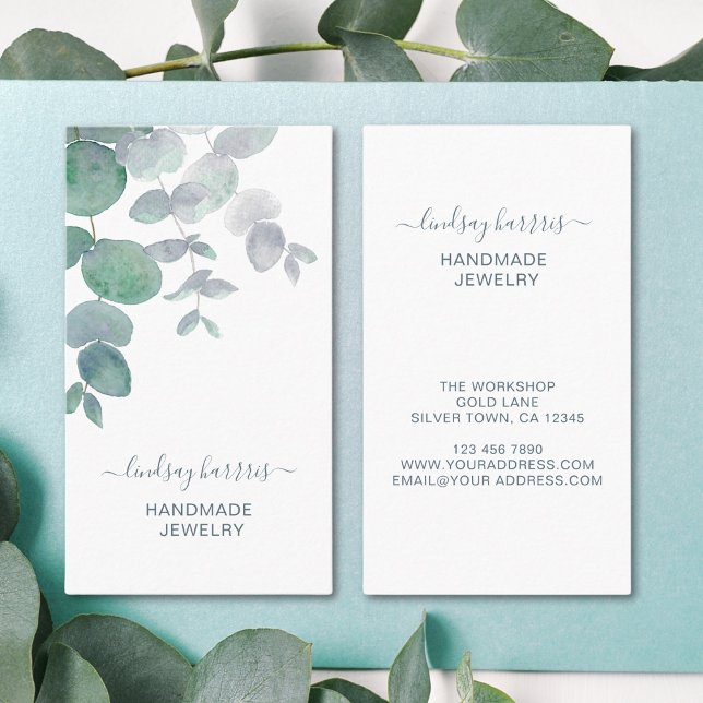 Tarjeta De Visita Floral Jeweler (Subido por el creador)