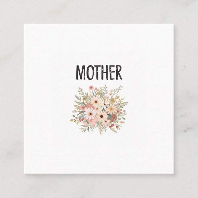 Tarjeta de visita Floral "MADRE" (Anverso)