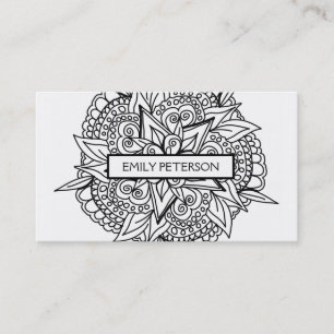 Tarjeta De Visita Floral Mandala