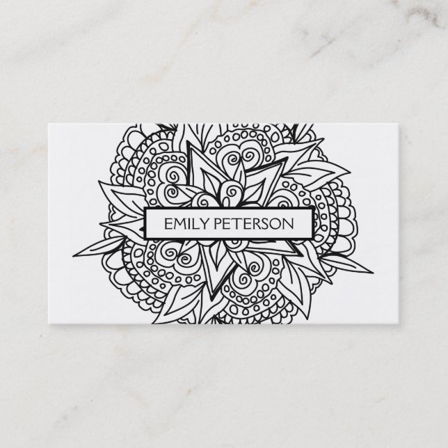 Tarjeta De Visita Floral Mandala (Anverso)