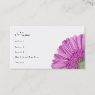 Tarjeta De Visita Floral - margarita del Gerbera