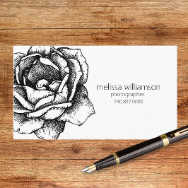Tarjeta De Visita Floral Minimalista
