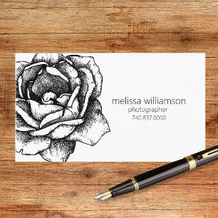 Tarjeta De Visita Floral Minimalista