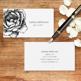 Tarjeta De Visita Floral Minimalista