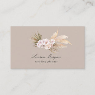 tarjeta de visita floral minimalista tropical eleg