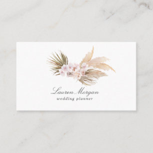 tarjeta de visita floral minimalista tropical eleg