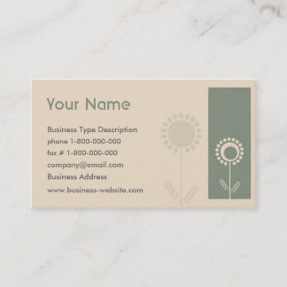 Tarjeta de visita floral moderna