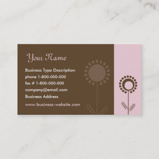 Tarjeta de visita floral moderna