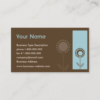 Tarjeta de visita floral moderna