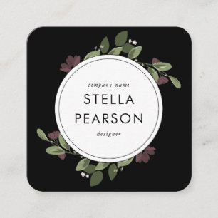 Tarjeta de visita floral moderna