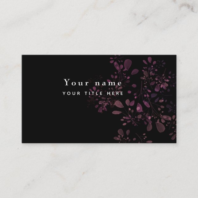 Tarjeta De Visita Floral moderna (Anverso)