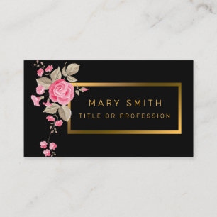 Tarjeta De Visita Floral moderna de lujo Añadir tu texto