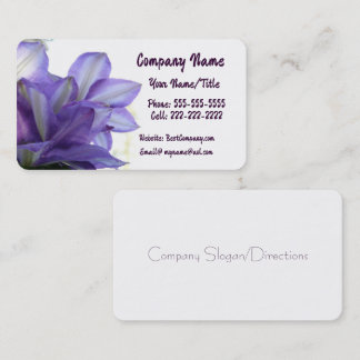 Tarjeta De Visita Floral Morado-Elegante (versión #2)