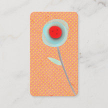 Floral naranja y azul Lunares amarillos