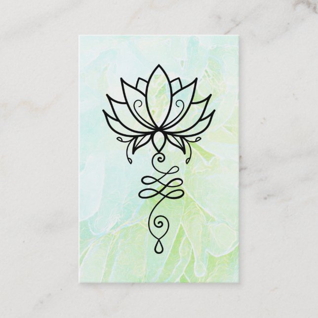 Tarjeta De Visita *~* Floral Nirvana Sagrada Geometría Yoga Lotus (Anverso)
