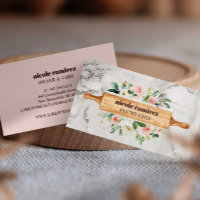 Floral Panadería Rolling Pin Patisserie de mármol