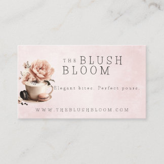 Tarjeta de visita floral para panaderías y tiendas