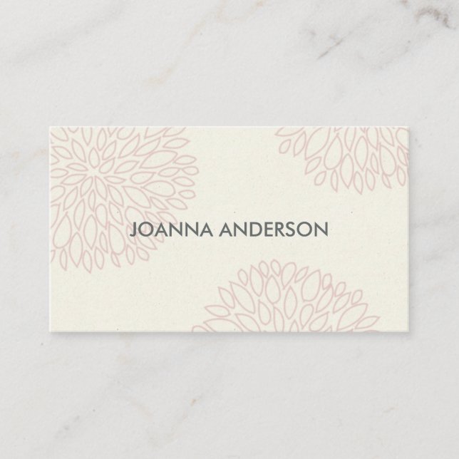 TARJETA DE VISITA FLORAL PEQUEÑA DE ROPA MÍNIMA ELEGANTE PERSONALIZA (Anverso)