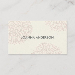 TARJETA DE VISITA FLORAL PEQUEÑA MÍNIMA ELEGANTE PERSONALIZADA