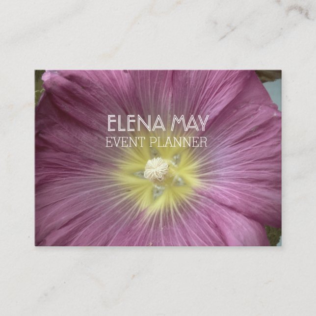 Tarjeta de visita Floral Photo (Anverso)
