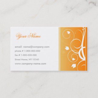 Tarjeta De Visita Floral - remolinos