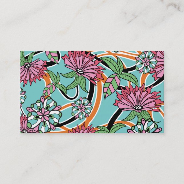 Tarjeta De Visita Floral retro (Anverso)