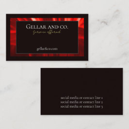 Tarjeta de visita floral roja moderna