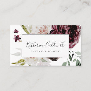Tarjeta de visita Floral Romance