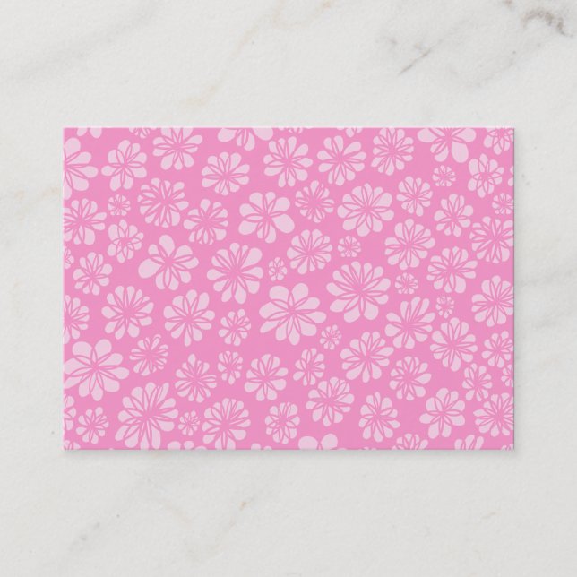 Tarjeta De Visita Floral rosa (Anverso)