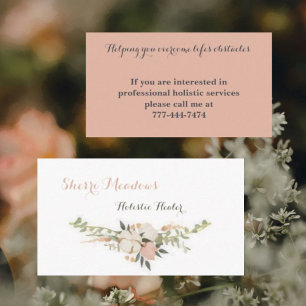 Tarjeta de visita Floral simple