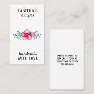 Tarjeta de visita floral simple del arte de la