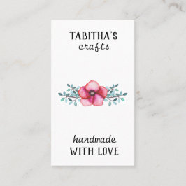 Tarjeta de visita floral simple del arte de la