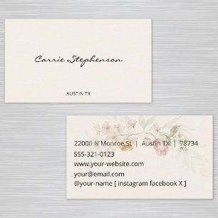 Tarjeta De Visita Floral Swag holandés vintage del siglo XVII