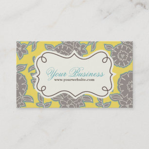Tarjeta de visita floral, tarjeta del perfil