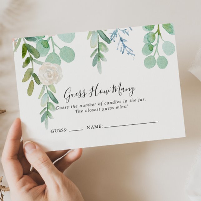 Tarjeta De Visita Floral tropical adivina cuántas cartas de juego (Subido por el creador)