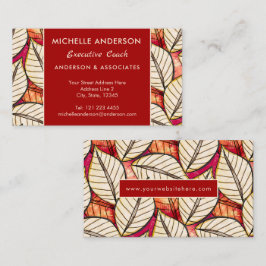 Tarjeta De Visita Floral tropical textil africana