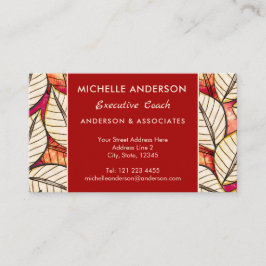 Tarjeta De Visita Floral tropical textil africana