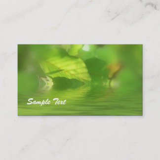 Tarjeta de visita floral verde