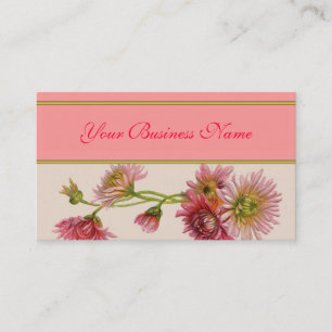 Tarjeta de visita floral vintage