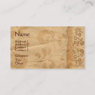 Tarjeta de visita floral vintage