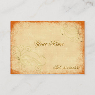 Tarjeta De Visita floral vintage arremolinado