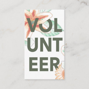 Tarjeta De Visita floral vintage voluntaria