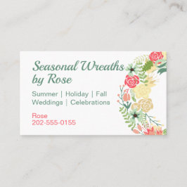 Tarjeta De Visita Floral Wreath Boho