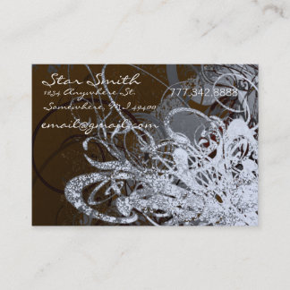 Tarjeta De Visita Florals, chocolate y lavanda