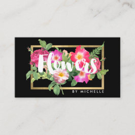 Tarjeta De Visita Florals florista negro