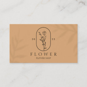 Tarjeta De Visita Flore de Marco de Hoja de Sombra de Hiedra Elegant