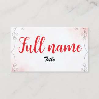 Tarjeta de visita florecer