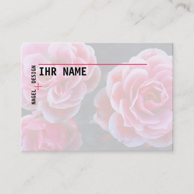 Tarjeta De Visita Floreciendo con rosas (Anverso)