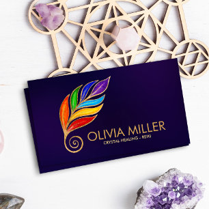 Tarjeta De Visita Florecimiento de la rama del árbol Chakras