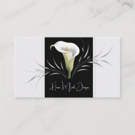 Tarjeta De Visita Florecimiento de Plata Lirio de Art Deco Calla